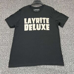 Vintage Layrite Deluxe Shirt Men Extra Large Short Sleeve Crew‎ Neck Cotton XL